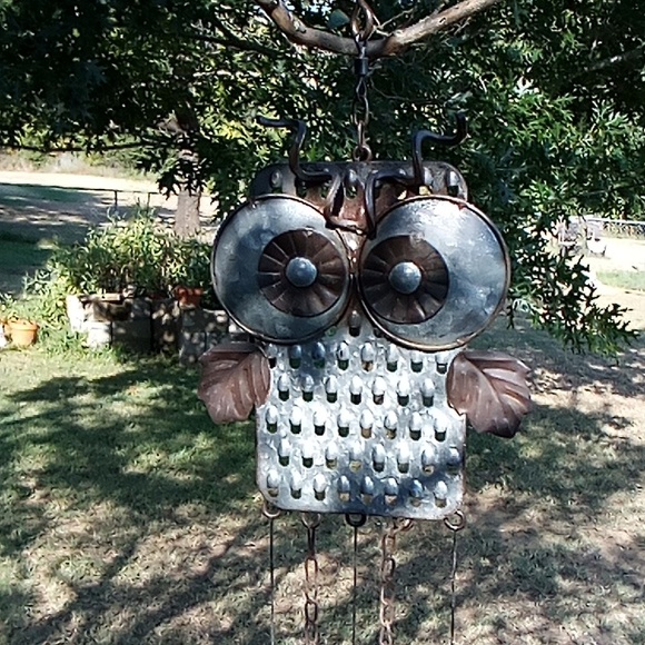 Vintage Grater Owl Wind Chime - Picture 2 of 5